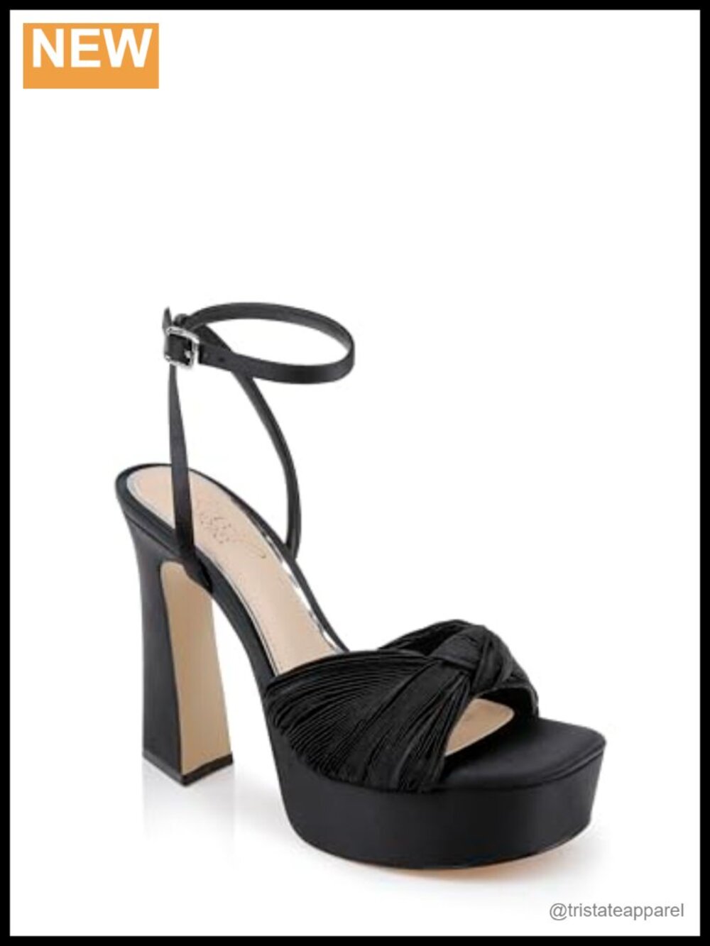 Womens Platform Heeled Sandals Open Toe Buckle Faux Leather